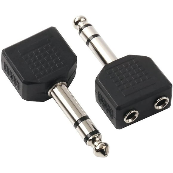 NANYI 6.35mm (1/4 Inch) Male to Two 3.5mm (1/8 Inch) Female Audio Heads, 6.35mm (1/4 Inch) M One-Two 3.5mm (1/8 Inch) F