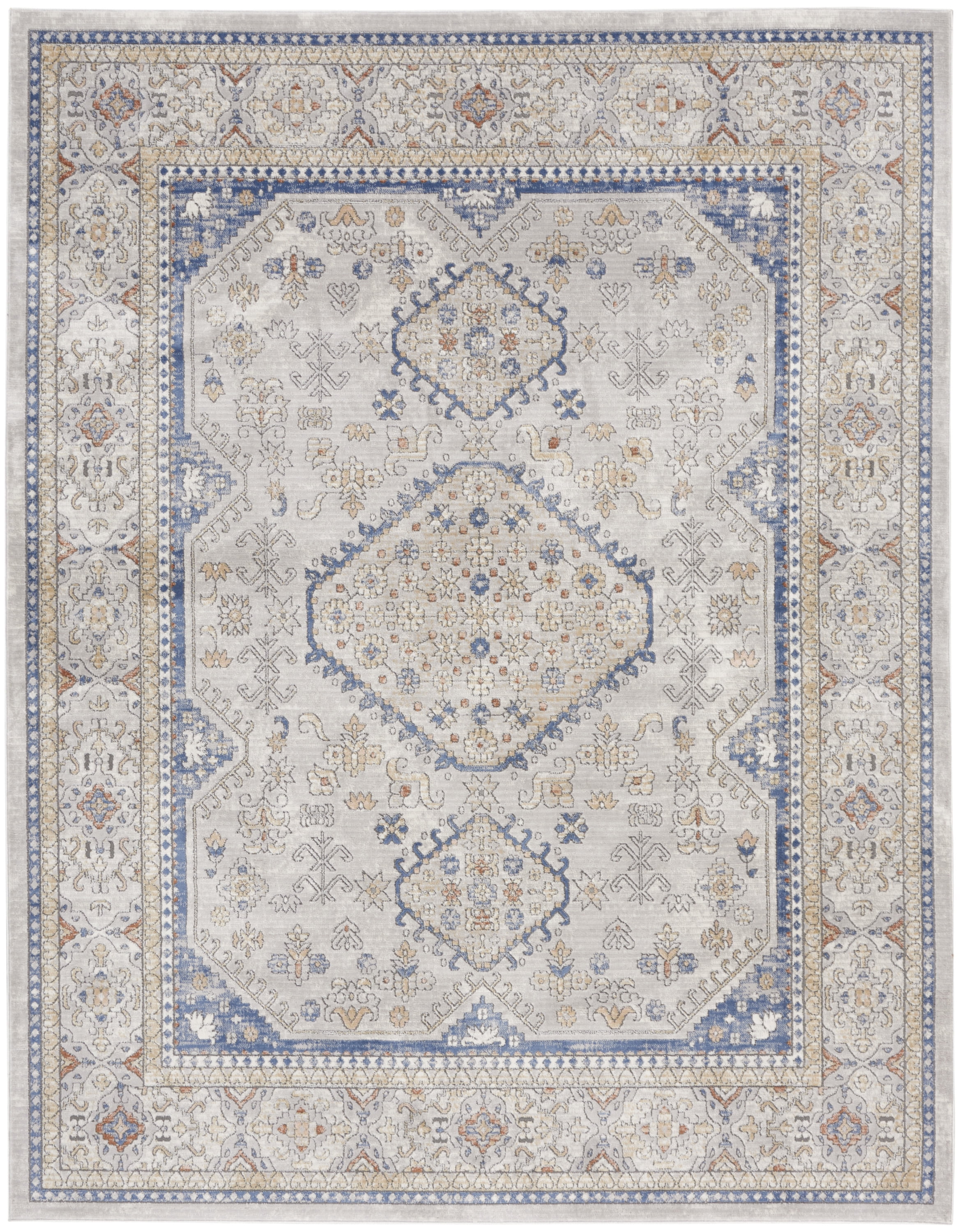 Nourison Home Series 4 Persian Grey/Blue 9' x 12' Area Rug (9x12)