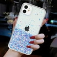 thumbnail image 6 of Luminous Case for iPhone 11, Glow in the Dark Fluorescent Glitter Case for Women Girls, Bling Sparkle Lightweight Slim Shockproof Protective Phone Cover for iPhone 11, Purple, 6 of 6