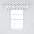 thumbnail image 2 of Ambesonne Damask Grey Valance Pack of 2, Classic Medallion Flora, 54"X12", Grey and White, 2 of 4