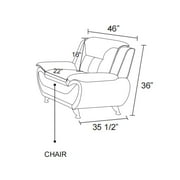 Trumanpick Leather Single Sofa Chair, Modern Comfy Sofa Couch for Living Room, Bedroom, Black