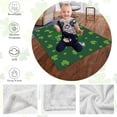 thumbnail image 4 of Luxury Plush St. Patrick''s Shamrock Blanket Clovers Green Gnome Leaf Saints Throw Blanket for Couch,Lightweight Soft and Warm Throws Blankets for Sofa Bed Living Room in Spring 40"x30", 4 of 6