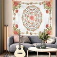 thumbnail image 3 of Dashan Mandala Tapestry Wall Hanging,Boho Pink Floral Tapestries for Bedroom Living Room Dorm Decor,60"Wx50"L, 3 of 6