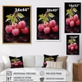thumbnail image 4 of Designart "Cherry Delight in Black and Red IV" Floral Framed Wall Art - Traditional Red Cherry Entryway Framed Wall Art Print, 4 of 6