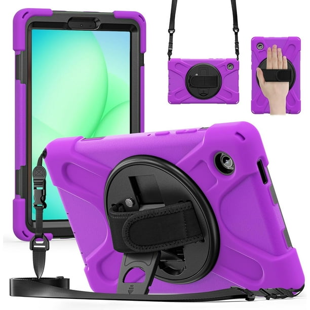 Funda para Samsung Galaxy Tab A11 de 8,7 pulgadas (2025) y Galaxy Tab A9 de 8,7 pulgadas (2023),funda protectora infantil a prueba de golpes con portalápices, correa de mano giratoria de 360 grados