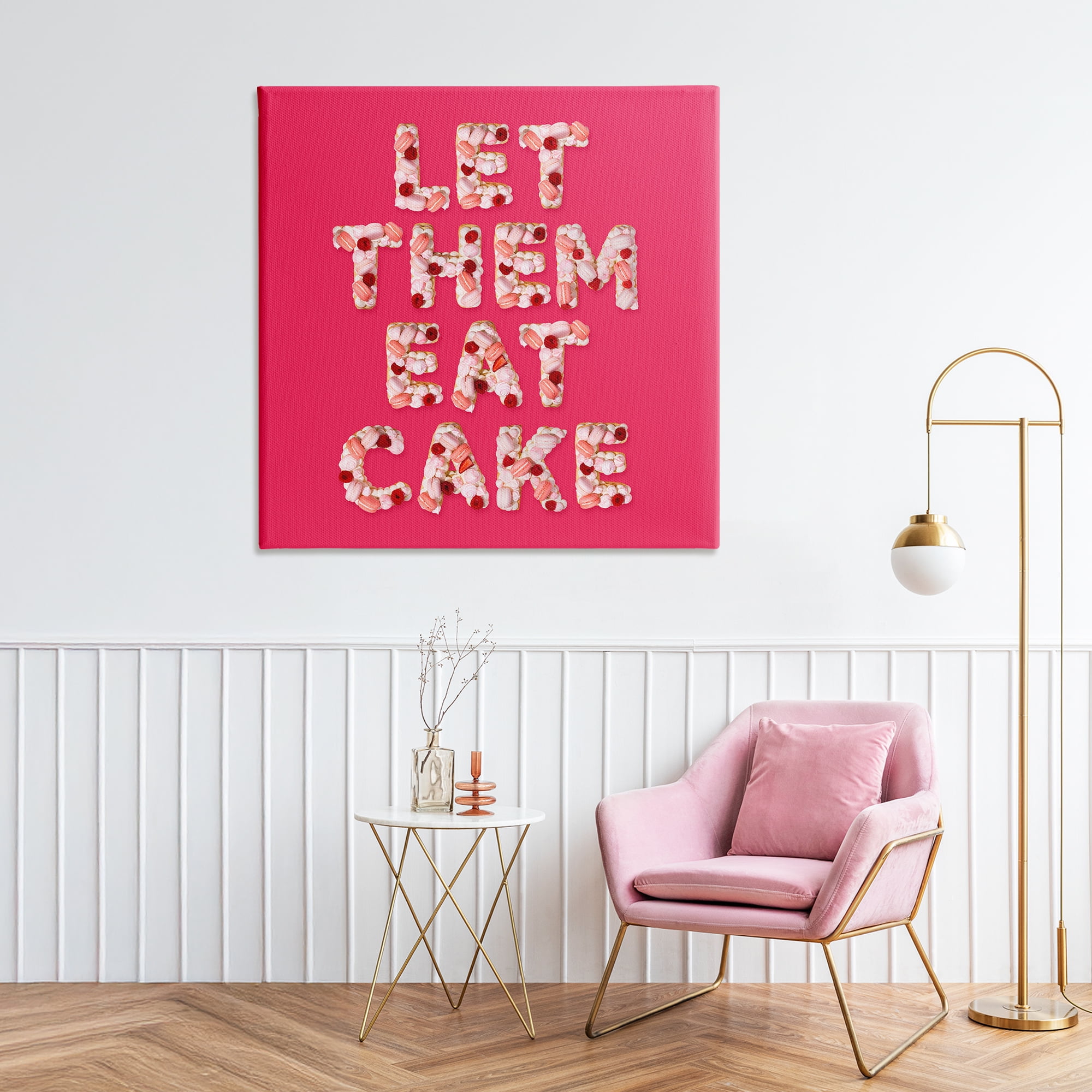 Let Them Eat Cake Canvas Wall Art, design by LISH Creative