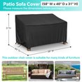 thumbnail image 6 of LCGOD Patio Sofa Cover Waterproof, Outdoor 2-Seater Loveseat Cover, Lawn Patio Furniture Cover, Heavy Duty Outdoor Couch Cover with Handle, 58" W x 40" D x 31" H, 6 of 7