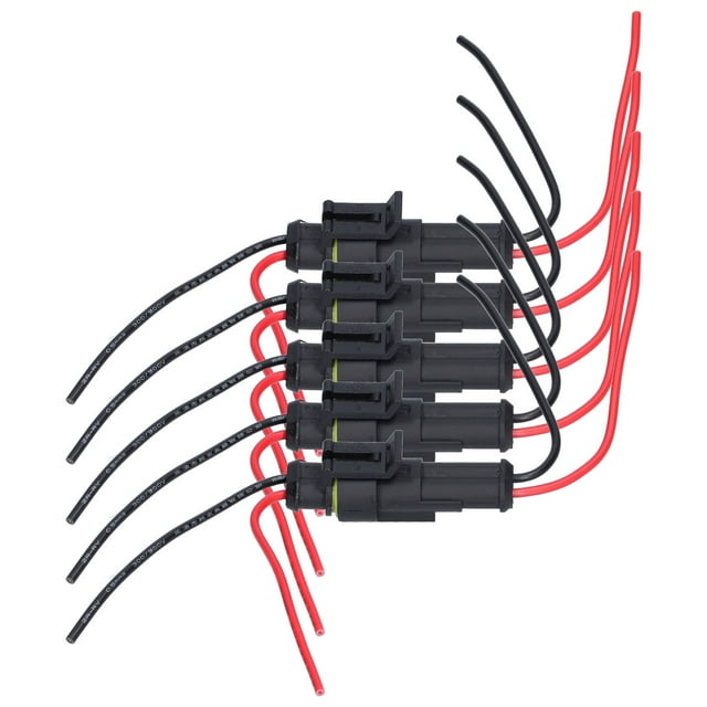 Wchiuoe Connexions de Fil, 5 Pcs Connecteur Électrique de Voiture Étanche Anti-Inflammable Résilient Antioxydant Connecteur de Fil Automobile, Connecteur Électrique de Voiture