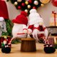 thumbnail image 3 of 2 gnomos navideños de peluche: elfo sueco enano decorativo para escritorio, repisa, árbol, ventanal. Decoración navideña ideal y regalo de cumpleaños. (2 patas colgantes), 3 of 5