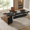 thumbnail image 4 of Tribesigns 71-Inch Executive Desk, L-Shaped Desk with 55-Inch Cabinet, 4 of 8