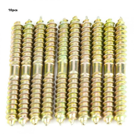 

Cergrey Double End Furniture Screw Woodworking Dowel Screw 10pcs 6*60mm Dowel Screw Woodworking Furniture Connector Double Ended Screw