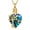 Gold-Blue, variant on Birthstone Heart Tree of Life Urn Necklace for Ashes Dainty Forever Love Heart Pendant Cremation Jewelry with Crystal w/Funnel Filler Memorial Jewelry