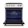 thumbnail image 4 of Forno Leonardo Espresso 30-Inch Slide-In White Induction Range, Convection Oven, 5 Cooking Zones, Touch Control Panel, 4 of 10