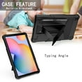 thumbnail image 3 of Galaxy Tab S6 Lite 10.4" Case (SM-P610/P615/P613/P619), Epicgadget Hybrid Shockproof Rugged Drop Protection Cover with Kickstand for Samsung Galaxy Tab S6 Lite 10.4 Inch 2020/2022 Tablet (Black/Black), 3 of 5