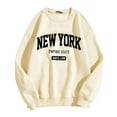 thumbnail image 2 of New York Sweatshirts for Women Long Sleeve Crewneck Graphic Sweatshirt Pullover Tops Fall Winter Outfits Streetwear, 2 of 6