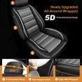 thumbnail image 6 of Seat Covers Fit for Chevrolet/Chevy Suburban 2009-2024 Faux Leather Waterproof Comfort Car Seat Protector Compatible Airbag Gray,Full Set(2 Row 5 Seats), 6 of 9
