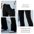 thumbnail image 3 of Pantalones Ajustados, 2 Bolsillos Pantalones Acampanados Elegantes Color Puro De Moda Para El Otoño ANGGREK No, 3 of 6