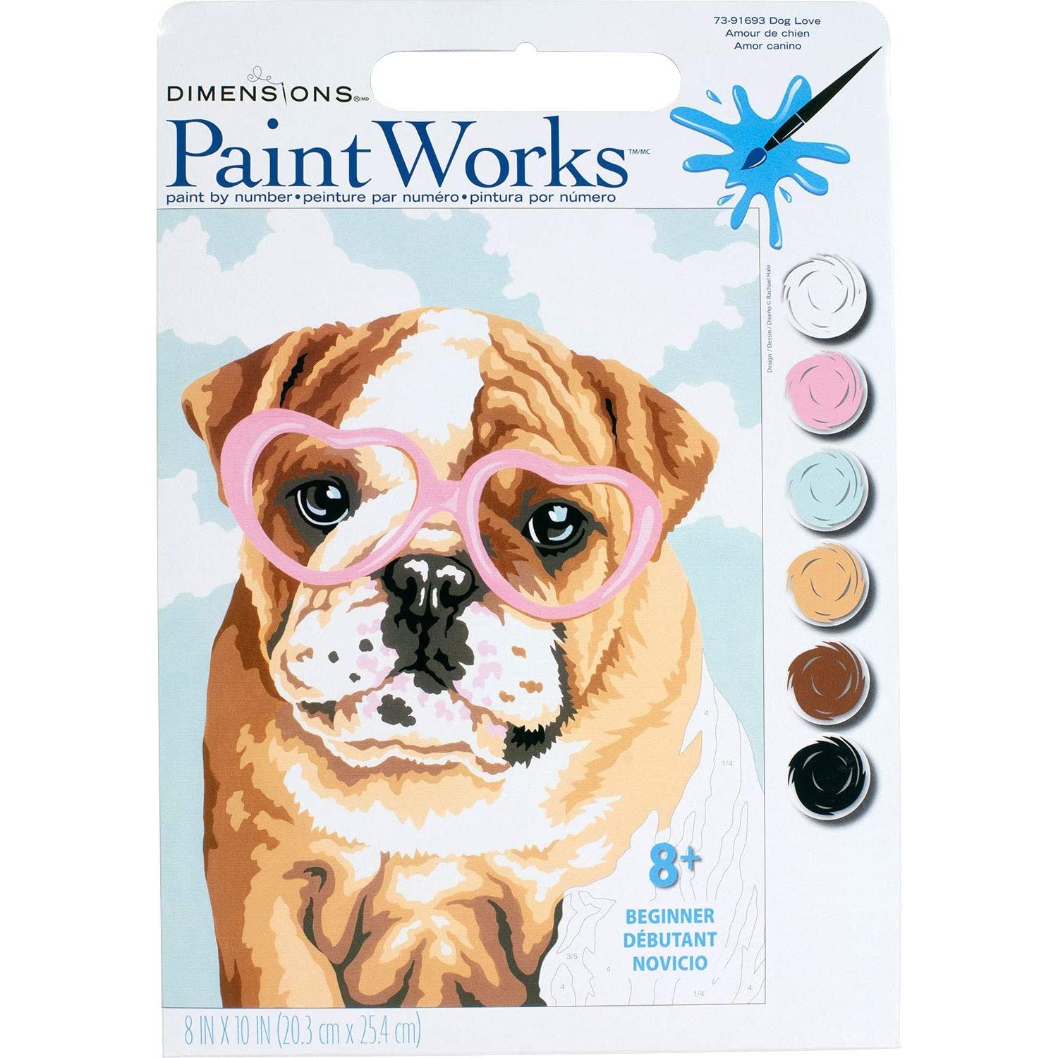 FULenQnu , Dog Love, Paintworks Paint By Numbers Kit for Kids and