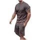 thumbnail image 1 of Mens Pantalones Casuales Cuello Redondo Impresión de Manga Corta Blusa Y Pantalones Cortos Traje, Pantalones de Traje para Hombres, 1 of 5