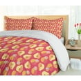 thumbnail image 4 of Ambesonne Fruit Duvet Cover Sets, Warm Tone Fresh Pear Fruits, 2-Queen, Dark Coral Pale Orange, 4 of 6