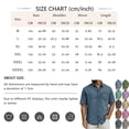 thumbnail image 2 of Uwinwear Men's Classic 1 Pocket Short Sleeve Button Up Shirt Washed Denim Short Sleeve Shirt Loose Fit Casual Summer Tops,Brown,XL, 2 of 3
