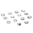 thumbnail image 1 of Graflsoa Vintage Geometric Elephant Knuckle Ring Set - 14Pcs Retro Alloy Silver Rings for Trendy Fashion Statement, 1 of 6