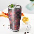 thumbnail image 3 of 30oz Dachshund Dog and Flower Floral Tumblers Stainless Steel Tumbler with Lid and Straw,Vacuum Insulated Double Wall Travel Tumbler Cups Mug with Cleaning Brush for Coffee,Tea, 3 of 7