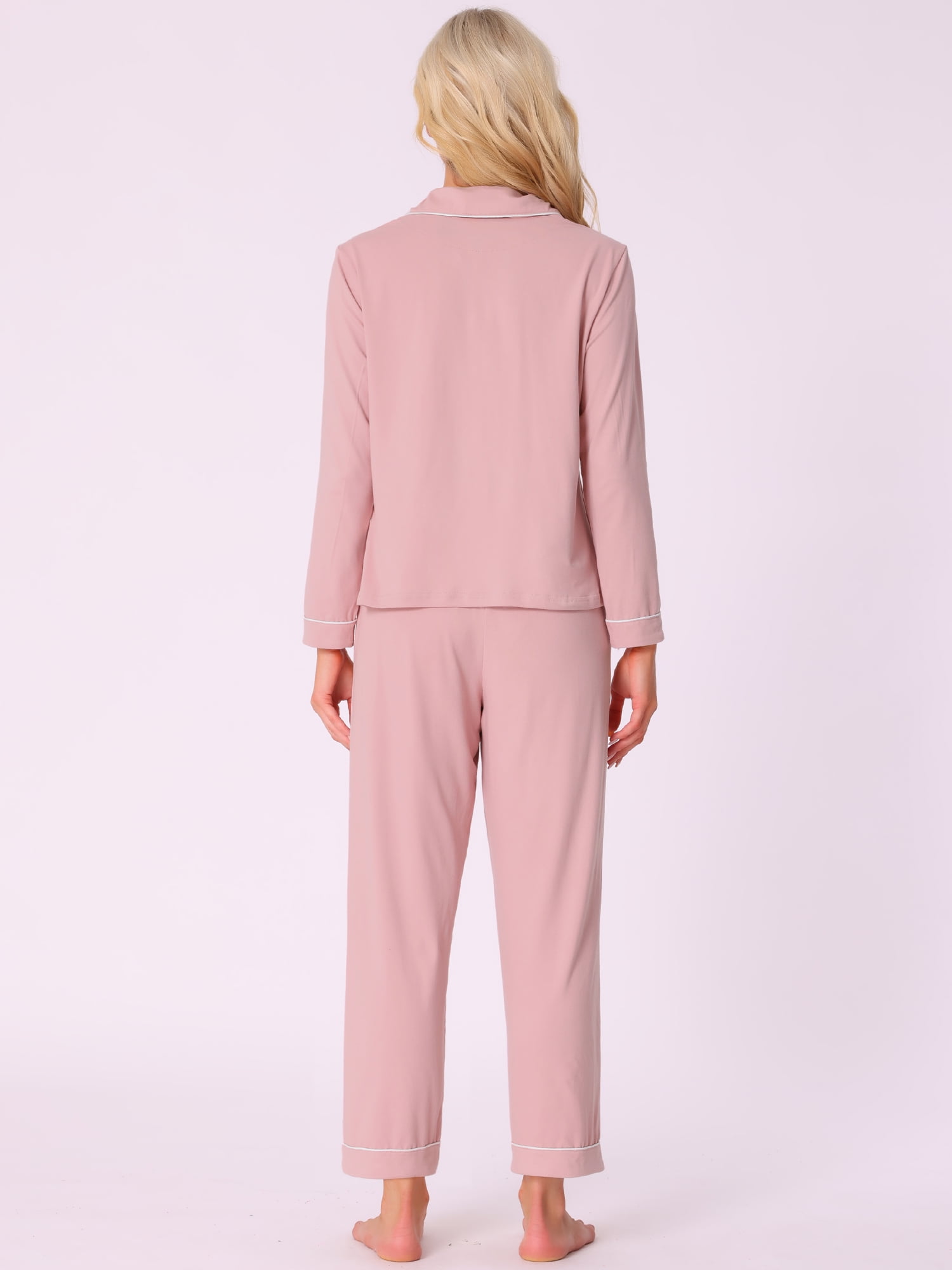 DARING DIVA Women's Soft Modal Button Down Pajama Sets M Pink