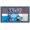 Gustav Blue, variant on 33x17 Frame Blue Scuffed Farm Board Solid Wood Picture Frame Width 0.75 Inches | Interior Depth 0.5