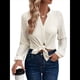 thumbnail image 2 of Cárdigan de Encaje con Botones y Larga para Mujer, Blusa Informal de Punto Acanalado con Lazo Frontal Anudado, Moda de . Albaricoque L, 2 of 10