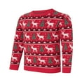 thumbnail image 2 of Matching Family Christmas Sweaters Long Sleeve Reindeer Pullovers, 2 of 9