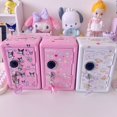 thumbnail image 3 of Nueva alcancía de hierro forjado con diseño de Cinnamoroll de My Melody Kawaii de Sanrio, bonita alcancía con forma de corazón con pegatinas de Anime para guardar llaves, regalo, 3 of 5