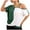 Green, variant on Womens Tops Crop Short Sleeve Trendy Spliced One Shoulder Asymmetric Hem Casual Blouse