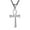 Silver, variant on HZMAN Men's Stainless Steel Coptic Ankh Cross Religious Pendant Necklace, 22+2" Rope Chain