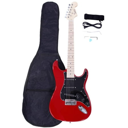 - Glarry Burning Fire 22 Frets Basswood Beginner Electric Guitar w/ Accessories 8 Colors
