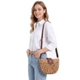 thumbnail image 2 of Spencer Straw Handbags Women Summer Beach Crossbody Bag Vintage Woven Purse Boho Shoulder Bag, 2 of 11