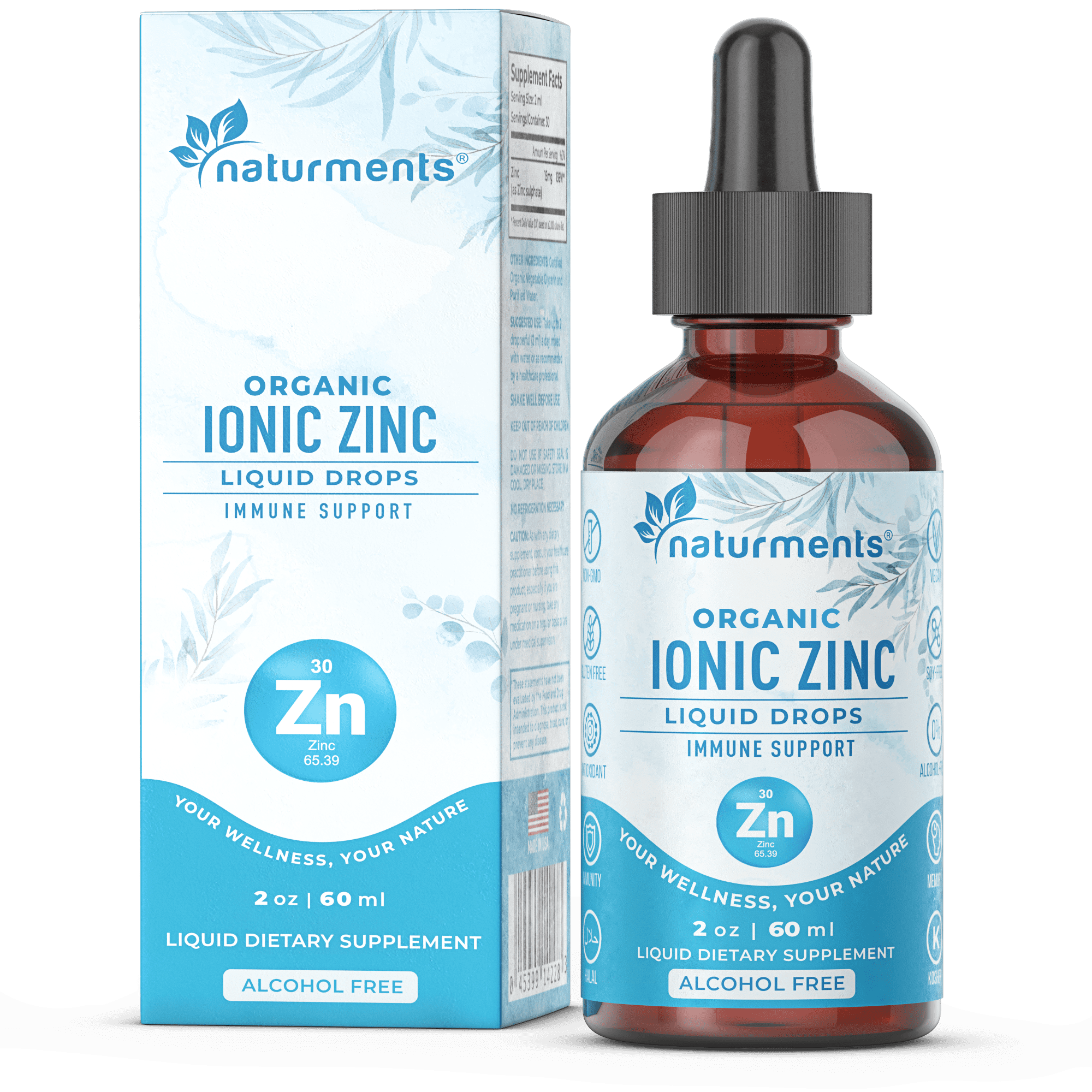 Naturments Zinc Liquid Drops Supplement Immune Support Maximum