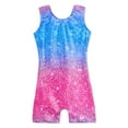 thumbnail image 1 of Gymnastic Leotards for Girls Shiny Pink Size 8-9 Years Old Little Kids Sports Unitards, 1 of 7