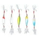 thumbnail image 1 of 5Pcs 10g Jig Fishing Lure Metal Jig Baits Artificial Lure with Feather Hooks Fishing Tackles for Bass, 1 of 5