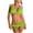 Green, variant on Staron Women's Bikini Swimsuit Set Solid Color Drawstring Strap Push Up High Cut Two Piece Beachwear for Vacation Pool Party, Black L