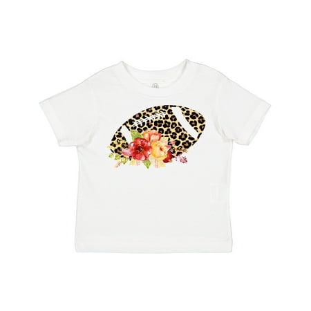 

Inktastic Football with Flowers and Leopard Spots Gift Toddler Boy or Toddler Girl T-Shirt