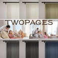 thumbnail image 5 of TWOPAGES Pinch Pleated Polyester Drape Light Filtering Curtain for Bedroom, 1 Panel, 52Wx96L, Natural, 5 of 5