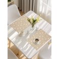 thumbnail image 5 of Beige Floral Placemats Set of 8, Vintage Spring Botanical Flowers Placemats for Dining Table, Place Mats for Kitchen Tabletop, Waterproof Wipeable Dining Table Mats Set, 5 of 9