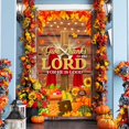 thumbnail image 2 of jopioc Give Thanks to The Lord Banner Christian Thanksgiving Door Decorations Fall Jesus Banner for Thanksgiving Party Supplies, 2 of 6