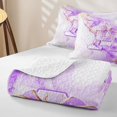 thumbnail image 4 of Manfei Purple Bow Twin Quilt Set,Girls Personalized Letter A Twin Coverlet Set,2 Pieces, 4 of 7