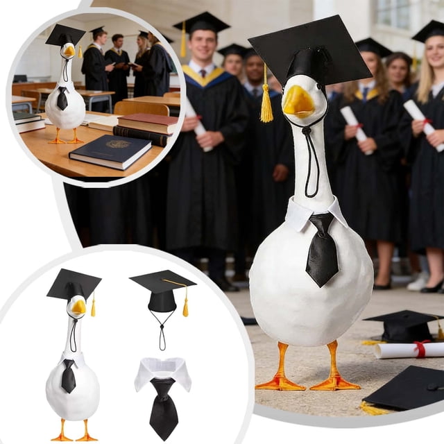 Pet for ready Graduation Ensemble with Goose Theme Accessory Set for Indoor Outdoor Events