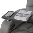 thumbnail image 3 of comfiroom Leather Home Theater Seating Seats, Simple Style Dual Power Electric Headrest Game Seats Movie Theater Chairs Top Grain Leather Theater Recliner Sofa (Grey, Row of 3 Loveseat Left), 3 of 9