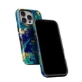 thumbnail image 5 of DesignSkinz Scratch-Resistant Hard Slim Case Compatible with iPhone 16 (Compatible with MagSafe) - Gold Flaked Teal Oil, 5 of 9
