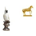thumbnail image 1 of Figura de loro, figura de caballo, estatua de pájaro, escultura de escritorio, material de resina, adecuada para regalo de cumpleaños, decoración del, 1 of 8