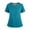 Turquoise, variant on dGslk Women's V-Neck Top with 3 Pockets, Short Sleeve, Soft Breathable Fabric, Professional Medical Uniform for Nurses, Healthcare Army Green L